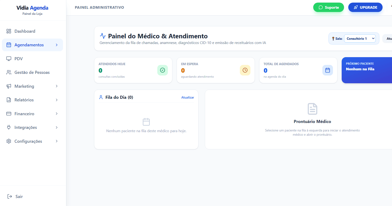 Sistema de Gestão para Clínicas Vidia Saúde